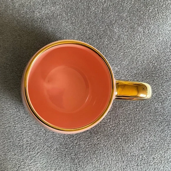 NWT Beautiful Thyme & Table Pink Mug W Gold Handle & Red & Pink Hearts - Picture 4 of 6
